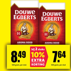  douwe egberts koffie 2 10 500 aroma rood stuks stuk 