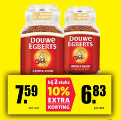  douwe egberts oploskoffie 2 10 aroma rood stuk stuks 