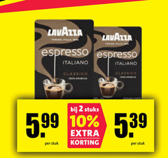  lavazza koffiecups 2 10 espresso italiano classico stuks 5.99 stuk 
