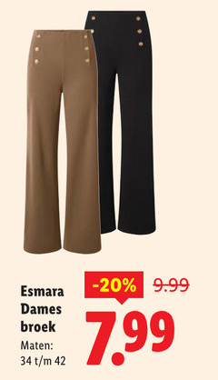  34 42 esmara dames broek maten 
