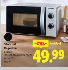  6 17 150 300 400 500 600 700 silvercrest magnetron standen inhoud 