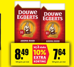  douwe egberts koffie 2 10 500 aroma rood stuks stuk 