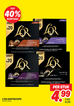  douwe egberts l or koffiecups 8 10 11 20 40 capsules espresso aluminium lungo profondo intensity ge compatible with nespresso coffee machines estremo compatibles avec les mcafee las vel em r original ground ristretto supremo pak stuks stuk 4 99 