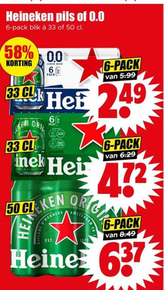  heineken 0.0 blikjes bier 6 33 50 pils pack blik beer 5.99 fb hei ci amsterdam reine 