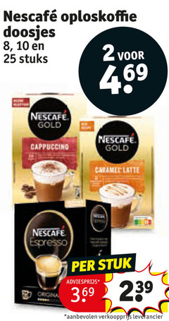 klik op dit plaatje voor een vergroting en voor vergelijkbare aanbiedingen gerelateerd aan
nescafe oploskoffie 2 8 10 25 doosjes stuks gold cappuccino latte espresso origina stuk nescafe oploskoffie 2 8 10 25 doosjes stuks gold cappuccino latte espresso origina stuk