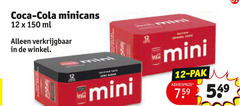  coca-cola cola 12 150 coca ml mini pak 