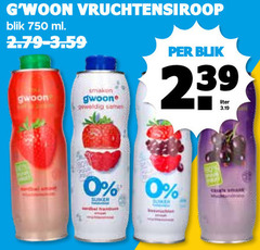  gwoon limonadesiroop 750 vruchtensiroop blik ml smaken same liter sumer suiker bench 