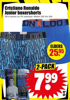  2 5 128 ronaldo junior boxershorts katoen elastaan maten rok boys pack rc boxer elders 
