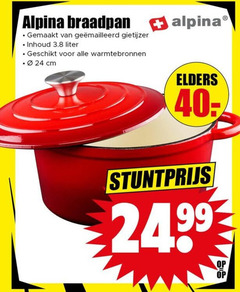 klik op dit plaatje voor een vergroting en voor vergelijkbare aanbiedingen gerelateerd aan
24 alpina braadpan gemaakt gietijzer inhoud liter warmtebronnen cm elders 40- 24 alpina braadpan gemaakt gietijzer inhoud liter warmtebronnen cm elders 40-