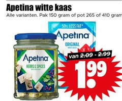  50 150 apetina witte kaas pak pot herbs spices less original white cheese 
