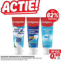 klik op dit plaatje voor een vergroting en voor vergelijkbare aanbiedingen gerelateerd aan
1 3 colgate triple action white fresh caries protection gel breath calcium boost arginine regular flavour strong tandpasta tandenborstel blue tube ml medium stuk 1 3 colgate triple action white fresh caries protection gel breath calcium boost arginine regular flavour strong tandpasta tandenborstel blue tube ml medium stuk