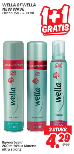  1 2 150 200 400 wella new wave flacon ml hairspray haarspray ultra mousse strong stuks 