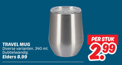  travel mug ml dubbelwandig elders stuk 2 99 