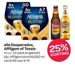  affligem desperados texels speciaalbieren 12 25 6x 300ml 0.0 blond pack gekoeld ml 