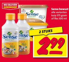  margarine 2 500 sense romig hart kuip fles ml original stuks 
