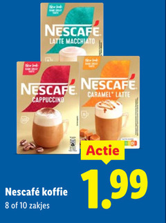  nescafe oploskoffie 8 10 latte macchiato new cappuccino caramel koffie zakjes 