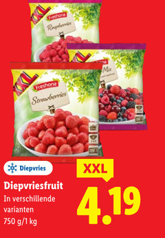  1 750 raspberries strawberries diepvries diepvriesfruit xxl mix 
