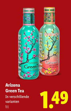  arizona ice tea 11 love original green with honey peach 