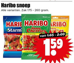  260 haribo snoep zak share size leven happy cherries klein lever confiserie 