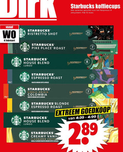  starbucks koffiecups 4 6 7 8 10 11 nespresso zetsysteem pak stuks ristretto shot pike roast by house blend lungo espresso roasted ground coffee capsules single origin colombia blonde ge intensity extreem creamy flavoured vanilla 