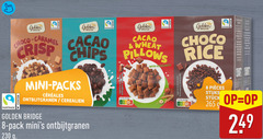  8 golden bridge fairtrade choco caramel cacao wheat crisp chips pillows rice cocoa mini ontbijtgranen pack suggestion nutri score with hazelnuts stuks 