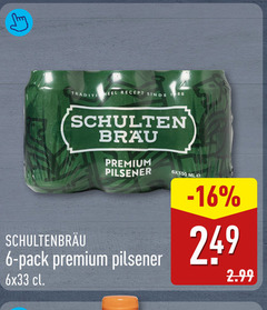  schultenbrau blikjes bier 6 traditioneel recept premium pilsener pack ml 