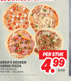  verse pizza keuken pak stuk 