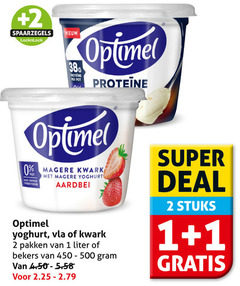  1 2 450 500 proteine pot optimel kwark glen suiker yoghurt aardbei vla pakken liter bekers super deal stuks 