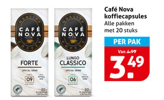  cafe nova koffiecups 20 mcafee forte grind sterkte pittig 20x aluminium capsules quality lungo classico 06 medium roast zacht rond koffiecapsules pakken stuks pak 