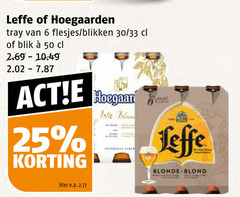  hoegaarden leffe blikjes bier speciaalbieren 6 25 50 tray blikken 30 33 blik liter v.a. blonde blond 