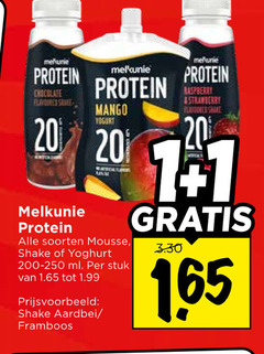  1 20 protein chocolate melkunie mango soorten mousse shake yoghurt ml stuk aardbei framboos raspberry strawberry flavoured 