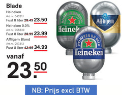  heineken affligem biertap 8 blade fust liter 0.0 blond origina beer 