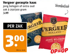  vergeer geraspte kaas 300 jong belegen oud zak 250 3.99 kilo v.a. fam tendre semi mature 