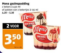  2 350 450 mona gezinspudding bekers ml pakken bekertjes liter v.a. dame blanche griesmeel 