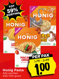 59 1867 tot   korting honig vernieuwd las ork nieuw ren sta are aan tafele pasta alle soorten 250-700 gram maca per pak 1.78-2.49 origi 1 00 