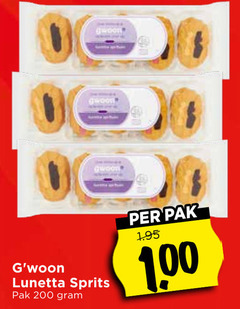 200 woon gwoon lunetta sprits pak gram per 1.95 1 00 