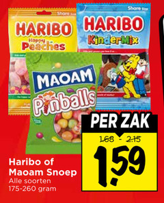  share sa haribo kindermix maoam pinballs snoep soorten zak 1 