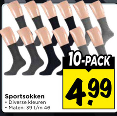  46 pack sportsokken kleuren maten 