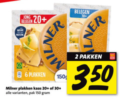  milner kaasplakken 2 6 10 150 350 nature proteine jong belegen 20 30 kaas pak pakken 