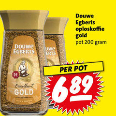 200 689 douwe egberts uwe erts oploskoffie gold pot gram de excellent per 