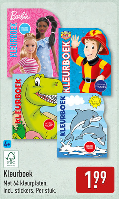  64 barbie kleurboek stickers brandweer fsc www.fsc.org kleurplaten stuk 