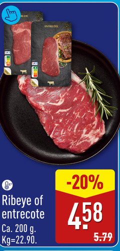  runderentrecote 200 eye ribeye entrecote ca. 