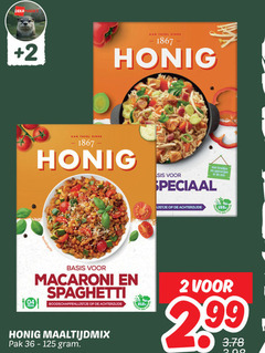 2 155 212 1867 deka ark  2 04 aan tafel sinds honig sis voor met kruiden en specerijen in de mix speciaal bereidingstip basis macaroni spaghetti boodschappenlijstje op achterzijde maaltijdmix pak 36-125 gram . ijstje 2 99 3.78 