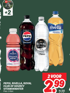  1 2 deka sourcy vitamin water granaatappel taste pepsi zero sugar royal club suiker tonic classic rivella original licht sprankelend vitaminwater fles liter 99 