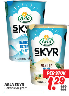  arla vruchtenyoghurt 1 450 sky natur skyr icelandic style yo beker vanille stuk 
