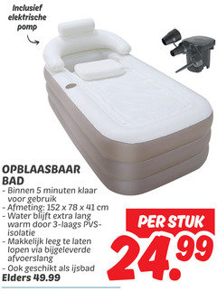 klik op dit plaatje voor een vergroting en voor vergelijkbare aanbiedingen gerelateerd aan
3 5 elektrische pomp opblaasbaar bad binnen minuten klaar gebruik cm water lang warm isolatie laten lopen bijgeleverde afvoerslang elders stuk 3 5 elektrische pomp opblaasbaar bad binnen minuten klaar gebruik cm water lang warm isolatie laten lopen bijgeleverde afvoerslang elders stuk