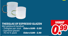  koffieglazen theeglazen 4 theeglas espresso glazen gekleurd handvat stuk ml pack elders 5.99 99 