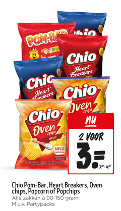  2 60 pom originele chic heart breakers oven chips sea salt flavour less baked fried luchtig krokant 3. bear popcorn popchips zakken partypacks 