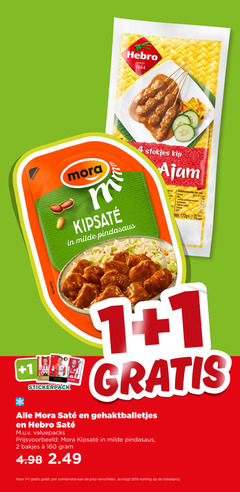  1 2 4 50 140 160 hebro mora stokjes kip ajam purse voedingswaarde 100g energie suiker verzadigde vetzuren 3 koolhydraten 6 9 milde pindasaus suikers zout stickerpack ziggo gehaktballetjes bakjes combinatie 