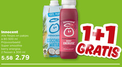  1 2 100 300 innocent ml super smoothie berry energise flessen pur water strawberry cherry apple guarana sugar 